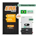 Gerador de Energia Solar Hibrido Luxpower sem Bateria Laje Inclinação SGF 17,36KWP ERA BLACK 620W ECO HIBRIDO 10KW 220V DC48V SEM BATERIA