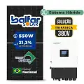 Gerador de Energia Solar Hibrido Luxpower sem Bateria Laje Inclinação SGF 19,8KWP FINAME 550W HIBRIDO 15KW TRIF 380V DC48V SEM BATERIA