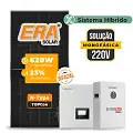 Gerador de Energia Solar Hibrido Luxpower Telhado Fibro Parafuso Madeira SGF 17,36KWP ERA BIF 620W GEN-LB-EU 10KW AC 220 MONO DC48V BAT. LITIO 15,36kWh