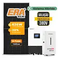 Gerador de Energia Solar Hibrido Luxpower com Bateria Telhado Fibro Parafuso Metal SGF 17,36KWP ERA 620W HIBRIDO 15KW TRIF 380V DC48V BAT. LITIO 14,3kWh
