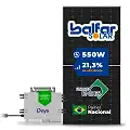Gerador de Energia Solar Microinversor DEYE Telhado Cerâmico Gancho SGF 4,40KWP BALFAR FINAME 550W SUN 2.25KW 4MPPT MONO 220V