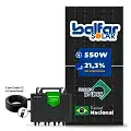 Gerador de Energia Solar Microinversor Growatt Telhado Cerâmico Gancho SGF 4,4KWP BALFAR FINAME 550W NEO 2KW 4MPPT MONO 220V COM CABO