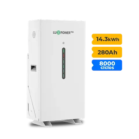 Foto 6 - Gerador de Energia Solar Hibrido Luxpower com Bateria Telhado Metálico Mini Trilho SGF 15,4KWP FINAME 550W HIBRIDO 15KW TRIF 380V DC48V BAT. LITIO 14,3kWh