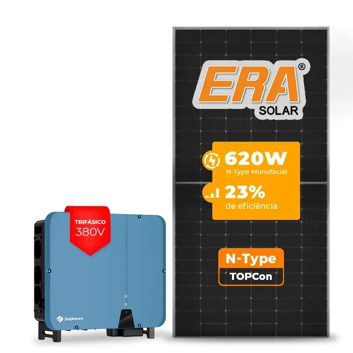 Gerador de Energia Solar On Grid Solplanet Telhado Fibro Parafuso Madeira SGF 66,96KWP ERA N-TYPE MONO 620W ASW 50KW 5MPPT TRIF 380V